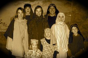 The Elder family dressed up for our church's annual Christmas production, "Bethlehem Walk," in December 2006. The back four, from left to right are: Karis, Lucas, Lana, Eric. The front row includes: Kaleo, Bo, Makari and Josiah. Click the picture if you'd like to print it to use as a prayer reminder for us. Thanks!
