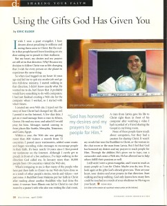 Using The Gifts God Has Given You, by Eric Elder