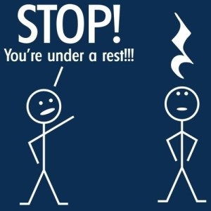 Cartoon: Stop! You're under a rest!