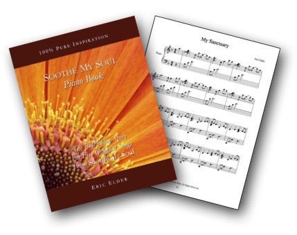 The sheet music for my song My Sanctuary, as found on my album called Soothe My Soul.