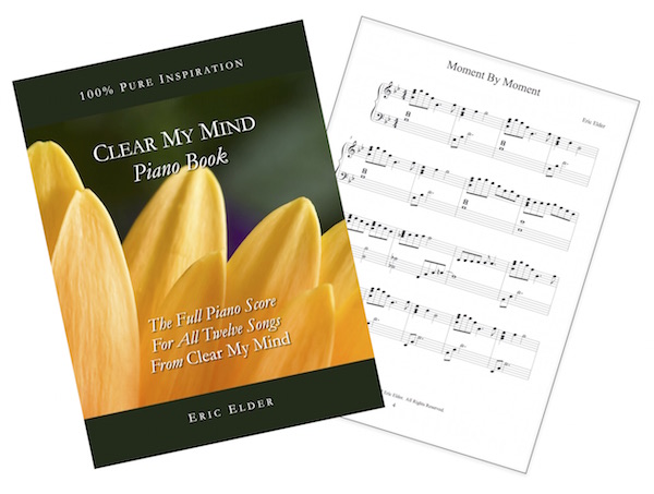 The sheet music for my song Moment By Moment, from my album called Clear My Mind.